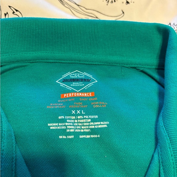 St. John’s Bay  Men’s Performance Green polo sirt XXL - Picture 4 of 4